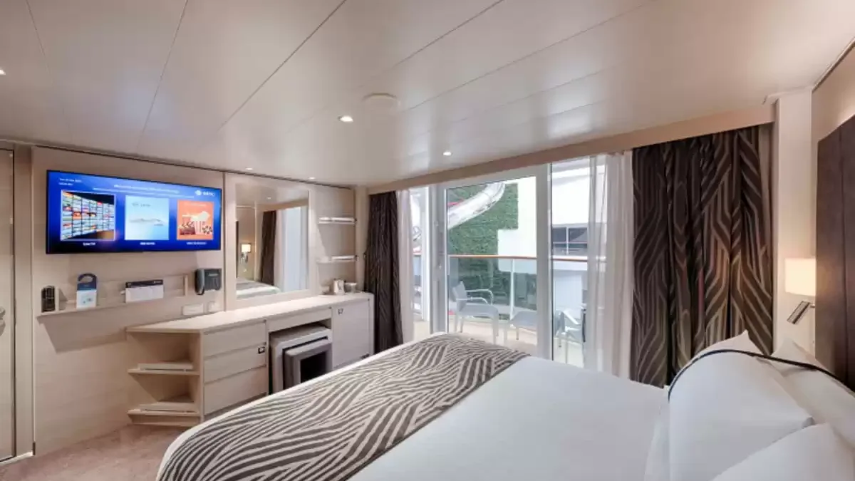 Une cabine à bord du MSC World Asia