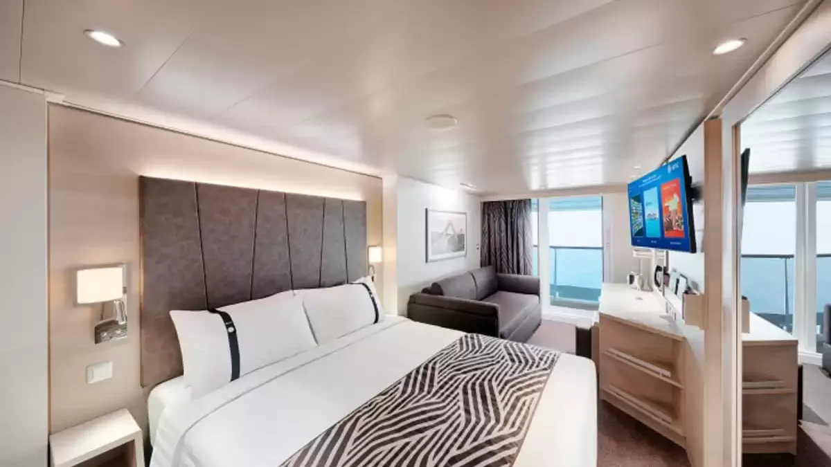 Une cabine à bord du MSC World Asia