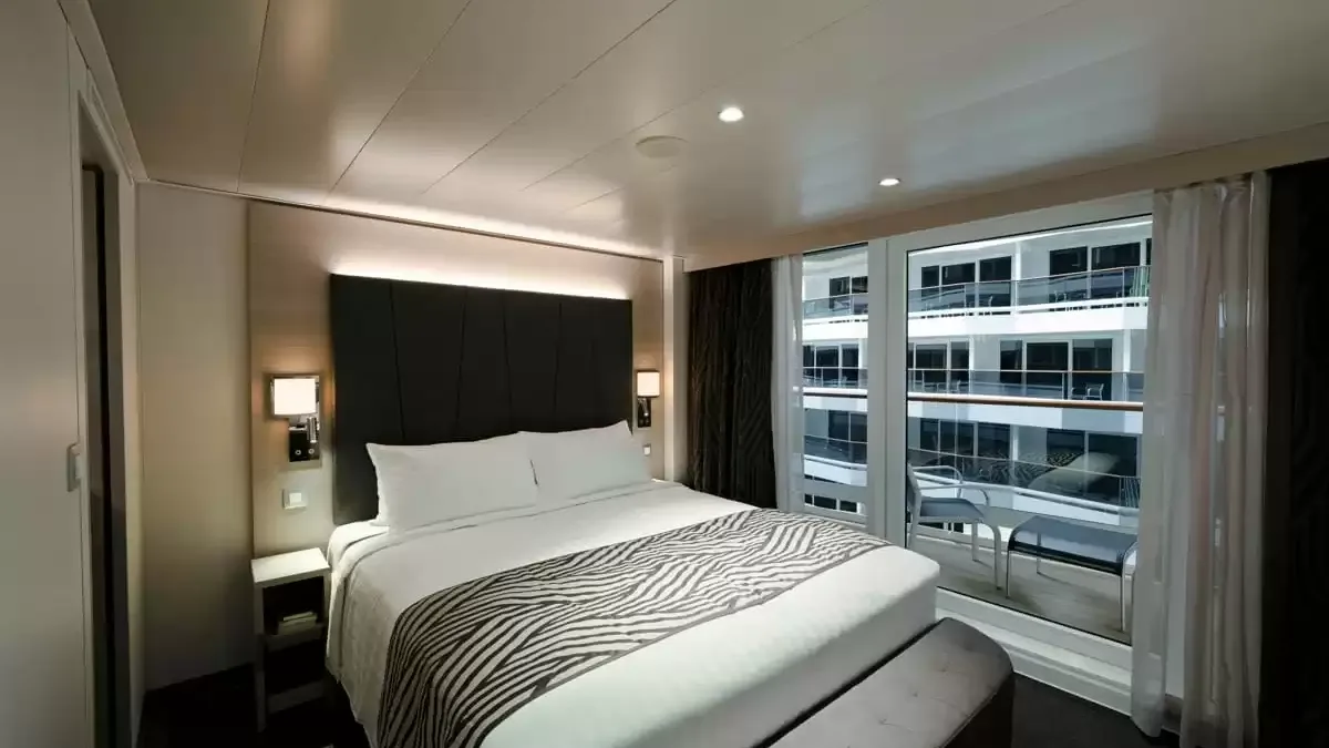 Une cabine à bord du MSC World Asia