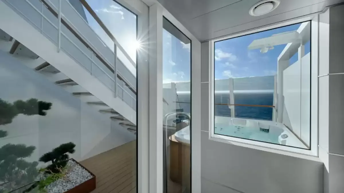 Une cabine à bord du MSC World Asia
