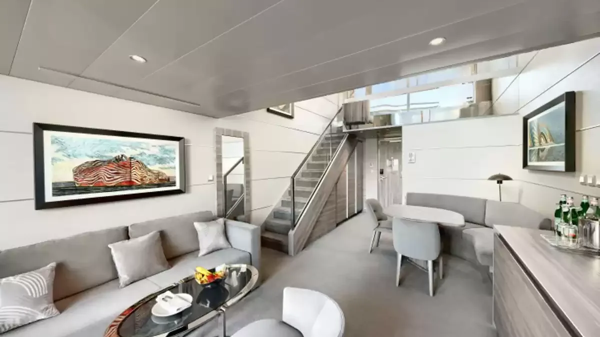 Une cabine à bord du MSC World Asia