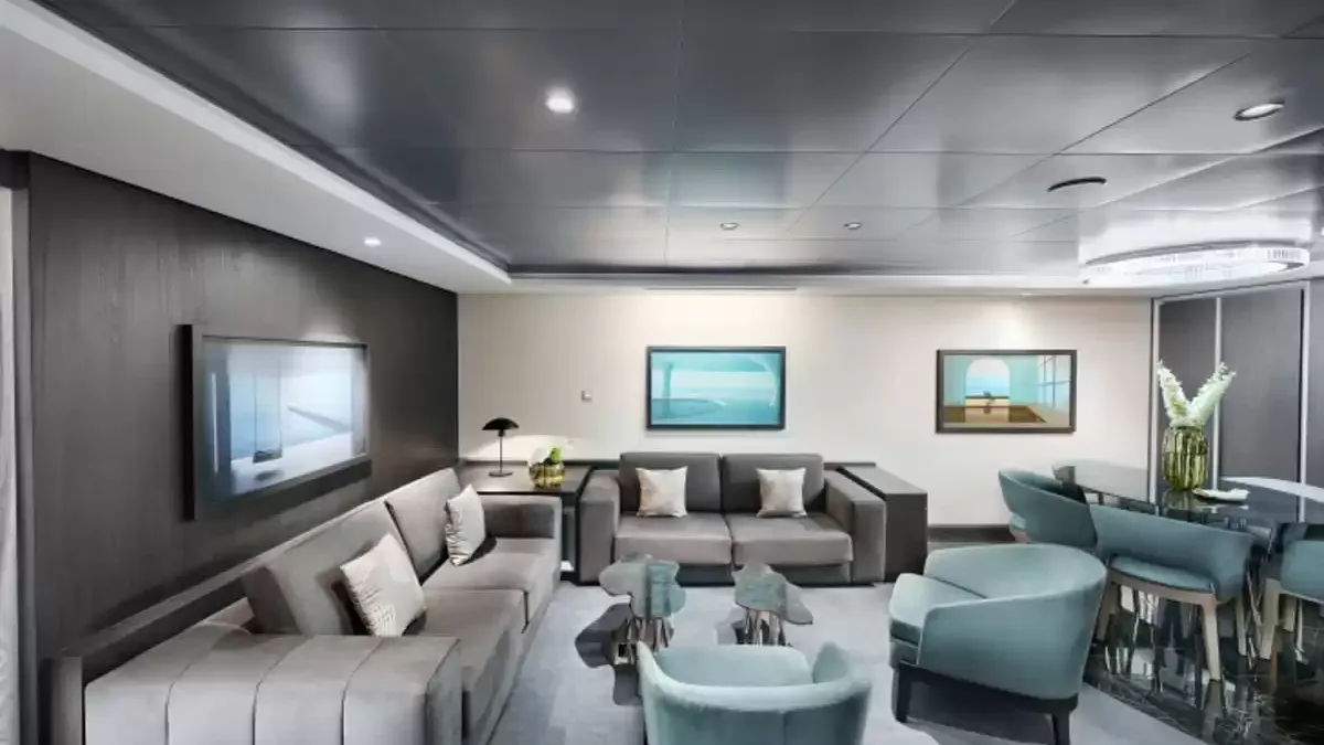 Une cabine à bord du MSC World Asia