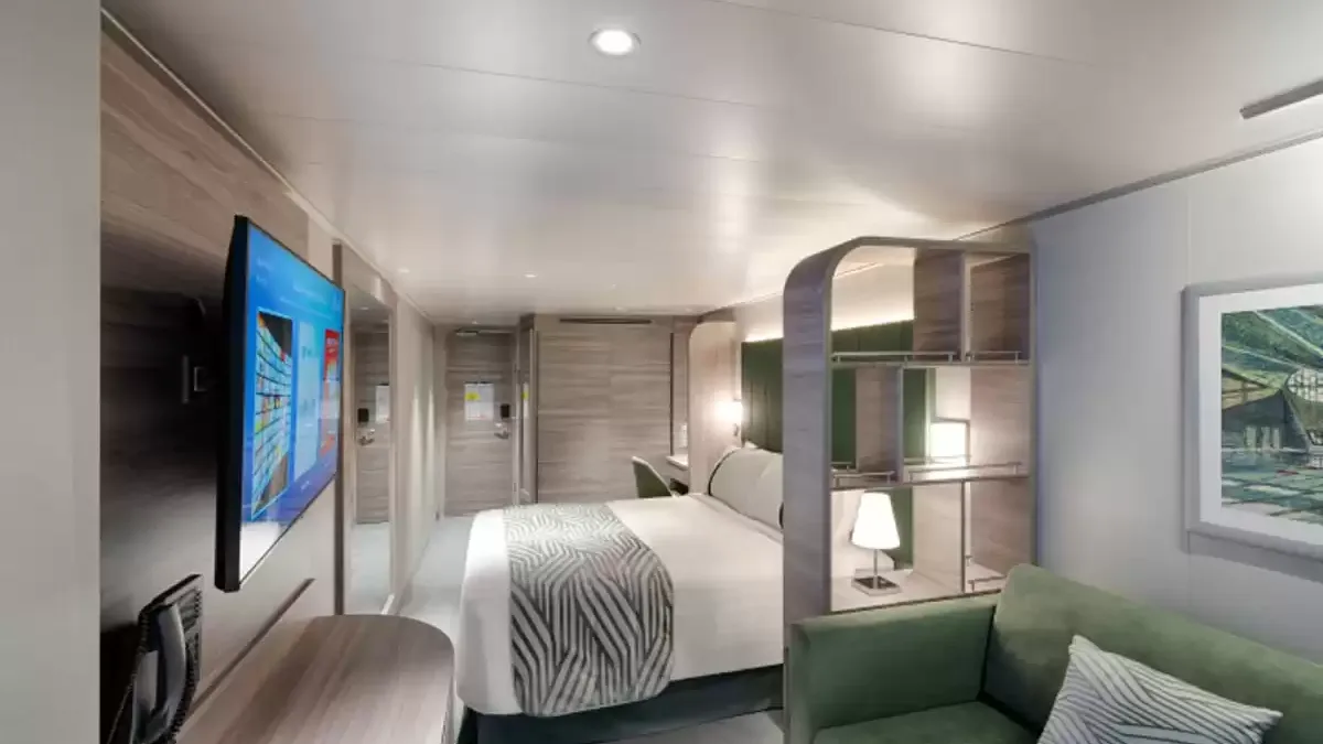 Une cabine à bord du MSC World Asia