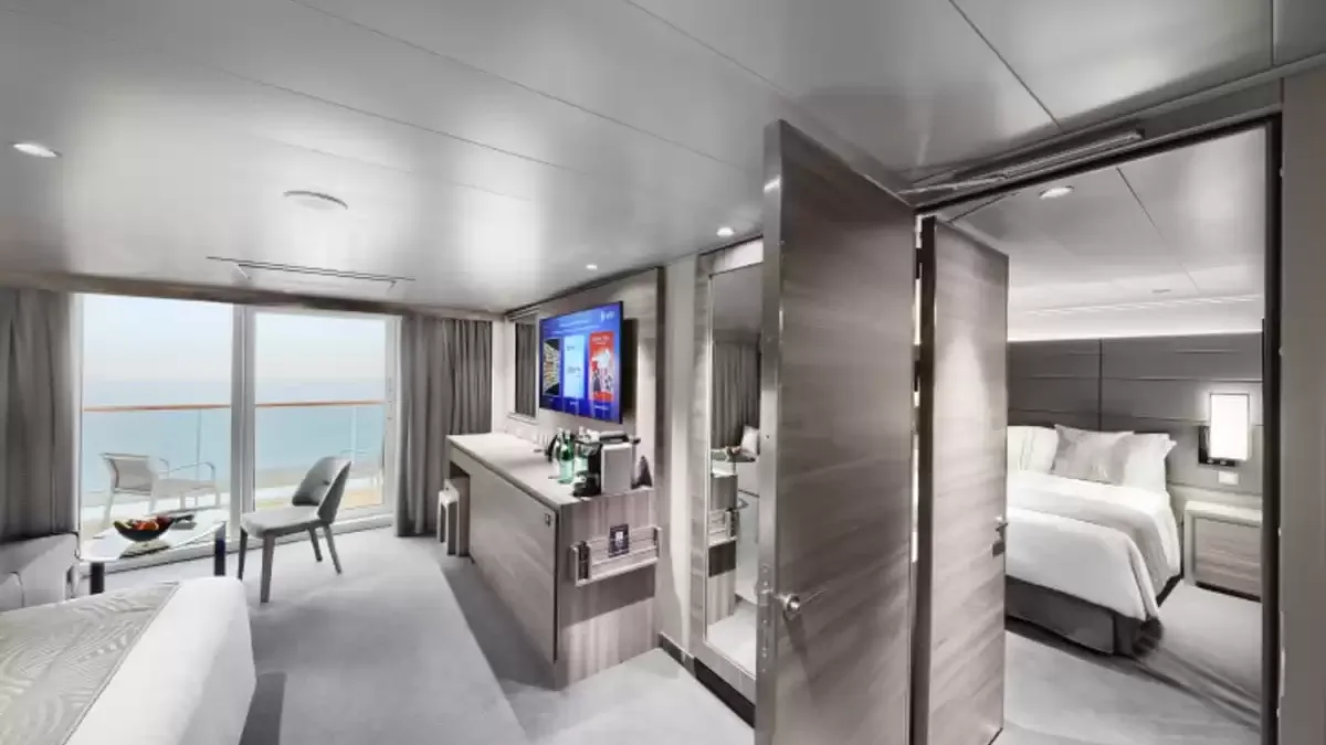 Une cabine à bord du MSC World Asia
