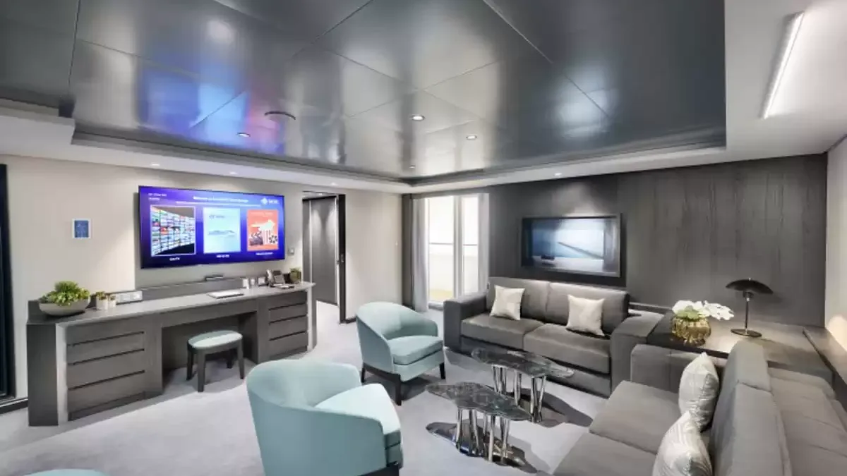 Une cabine à bord du MSC World Asia