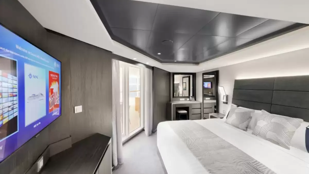 Une cabine à bord du MSC World Asia