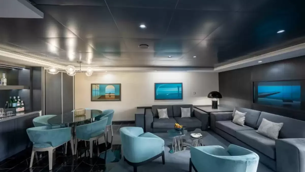 Une cabine à bord du MSC World Asia