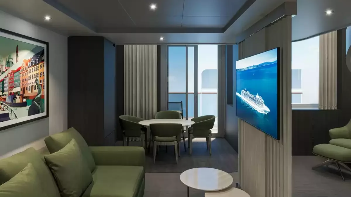 Une cabine à bord du MSC World Asia