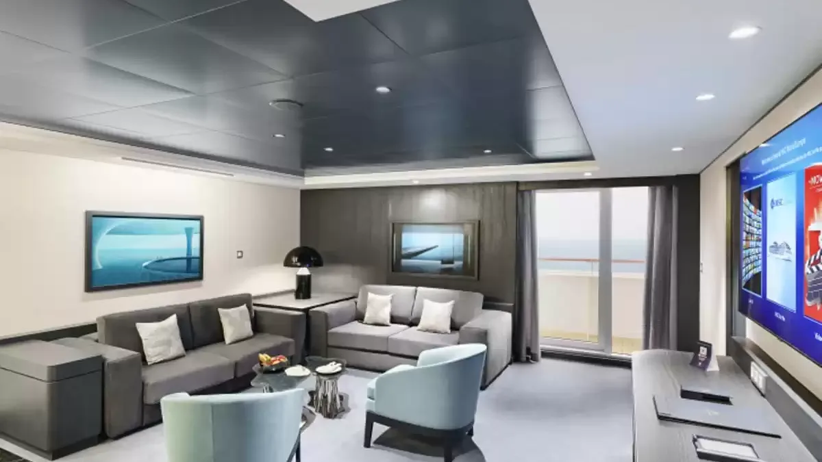 Une cabine à bord du MSC World Asia