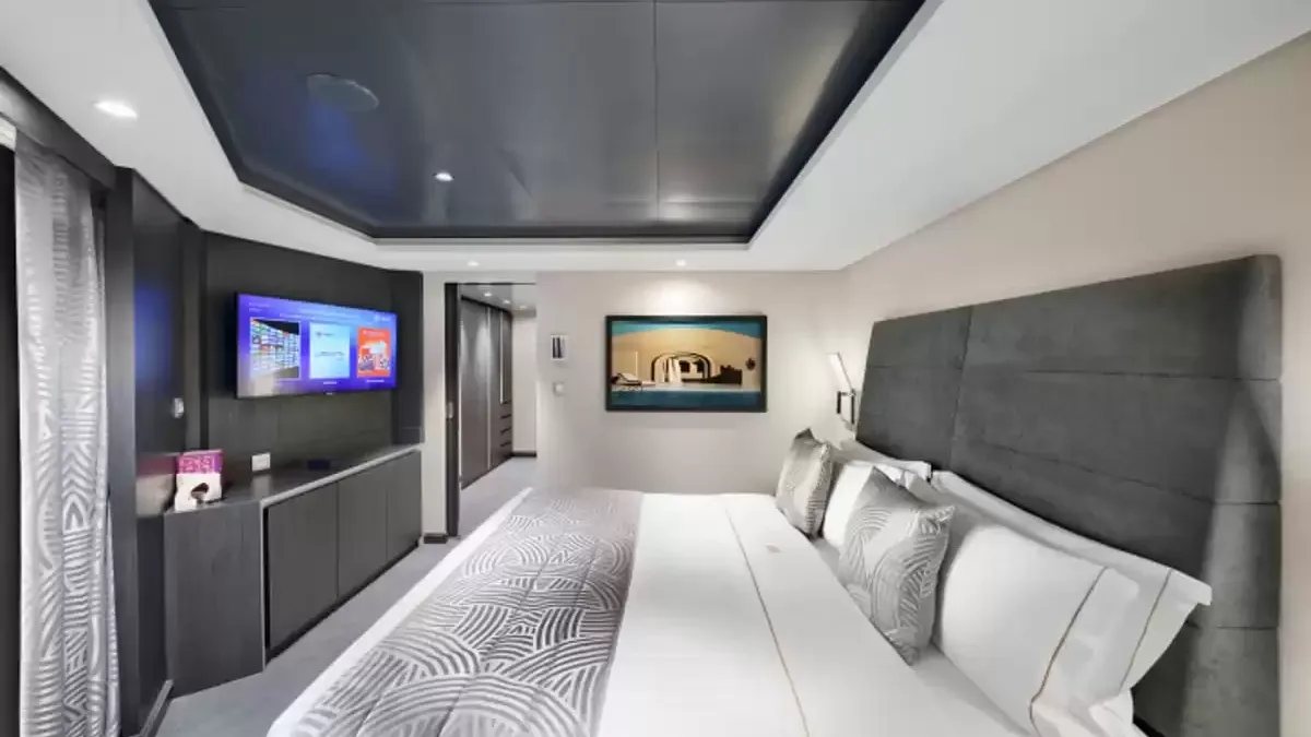 Une cabine à bord du MSC World Asia