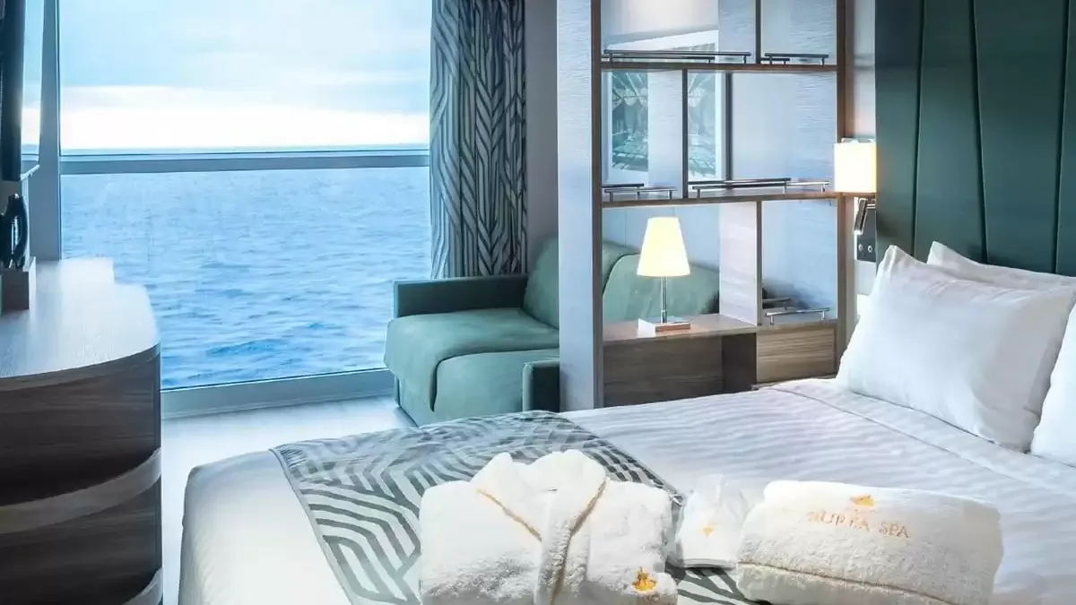 Une cabine à bord du MSC World Asia