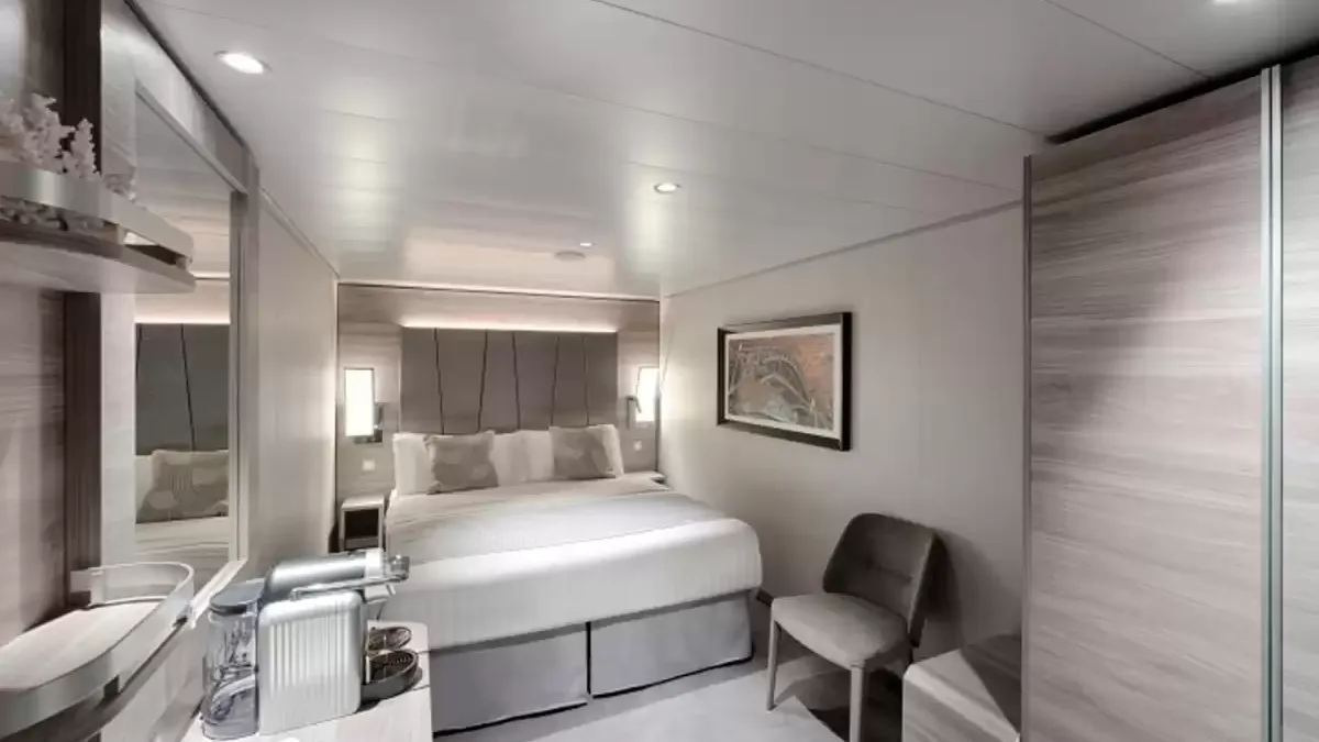 Une cabine à bord du MSC World Asia