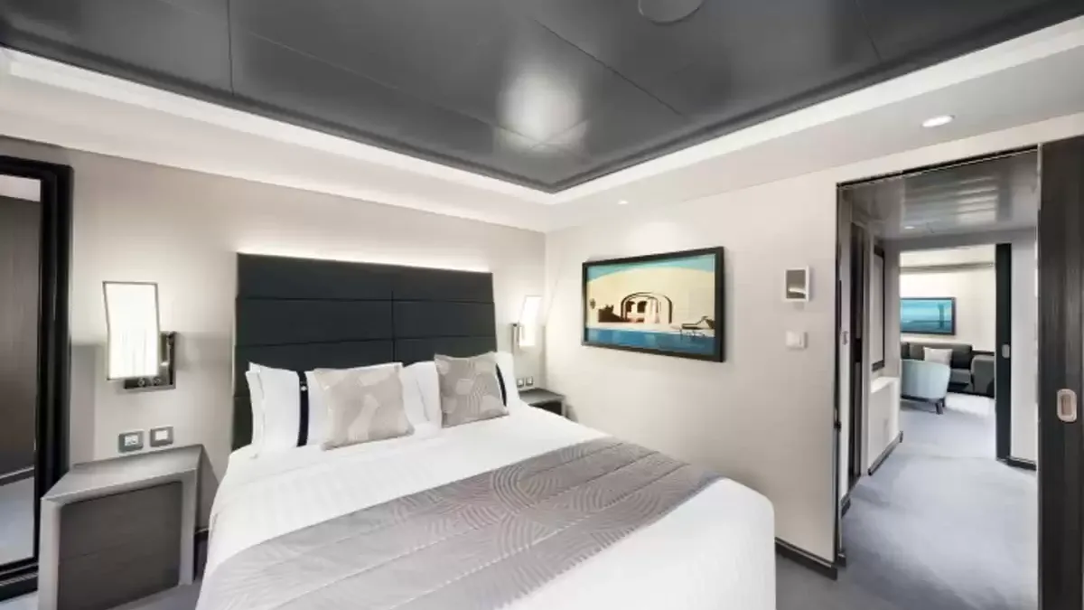 Une cabine à bord du MSC World Asia