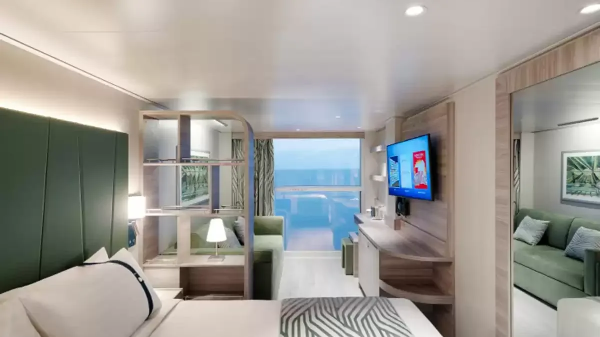 Une cabine à bord du MSC World Asia