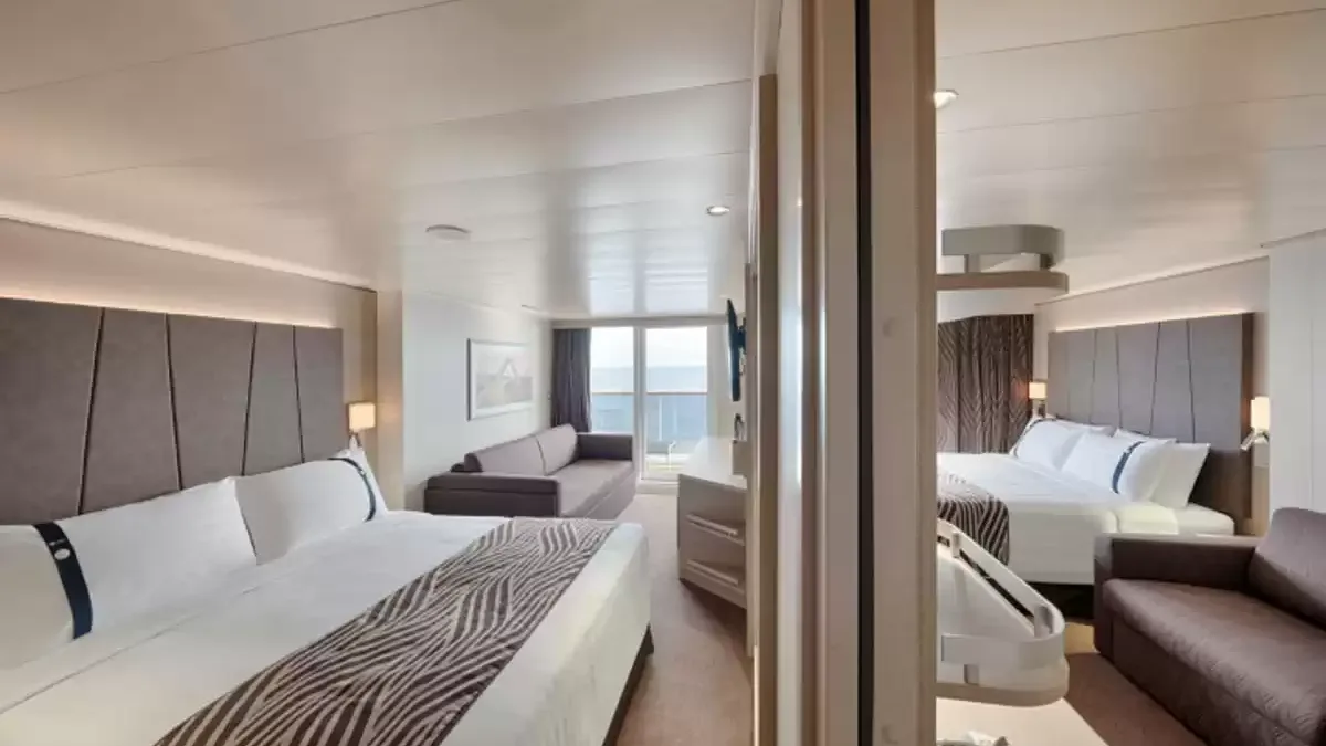 Une cabine à bord du MSC World Asia