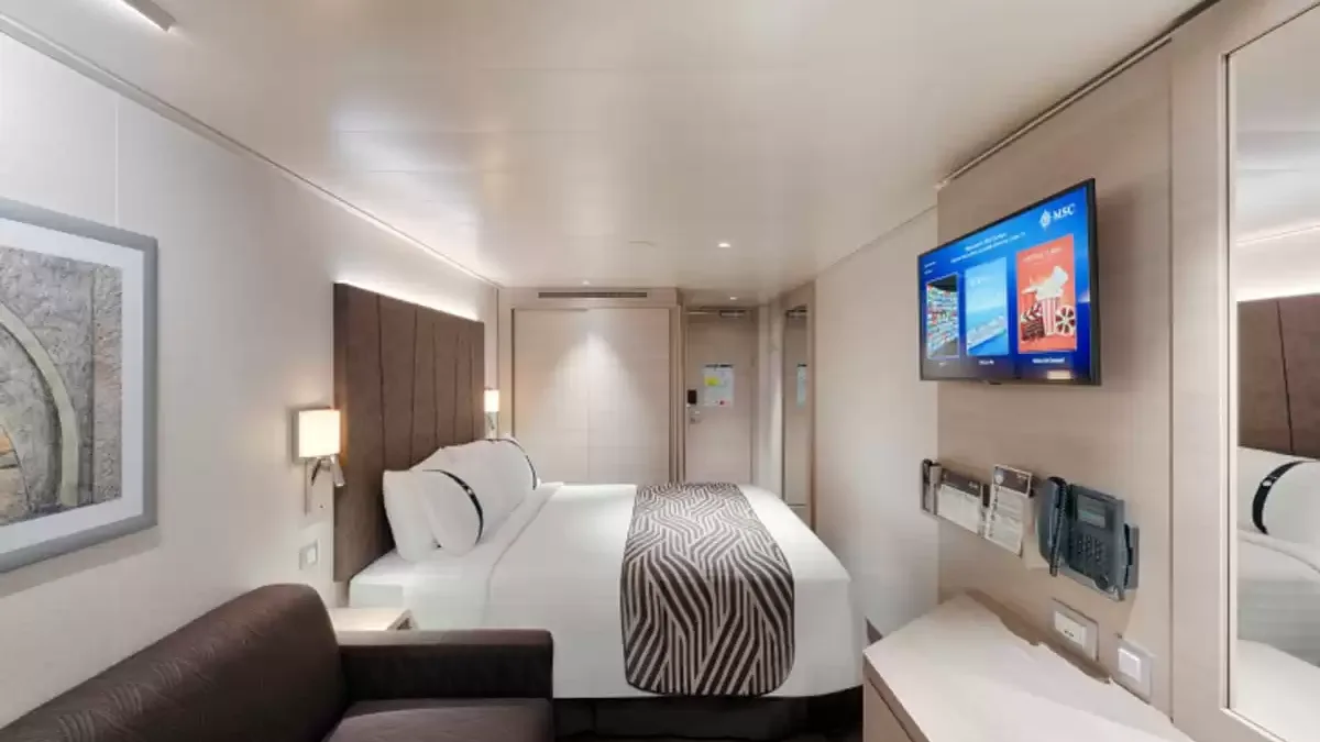Une cabine à bord du MSC World Asia