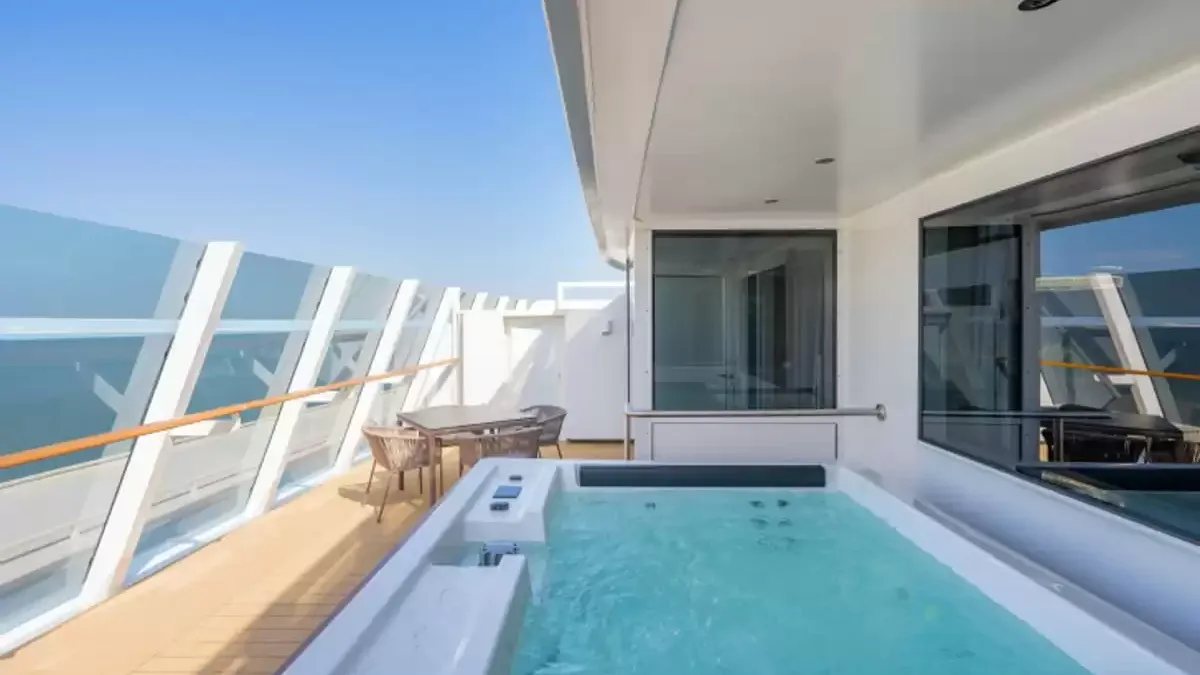 Une cabine à bord du MSC World Asia