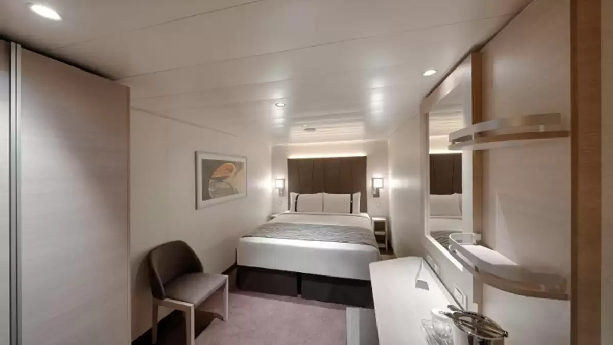 Une cabine à bord du MSC World Asia