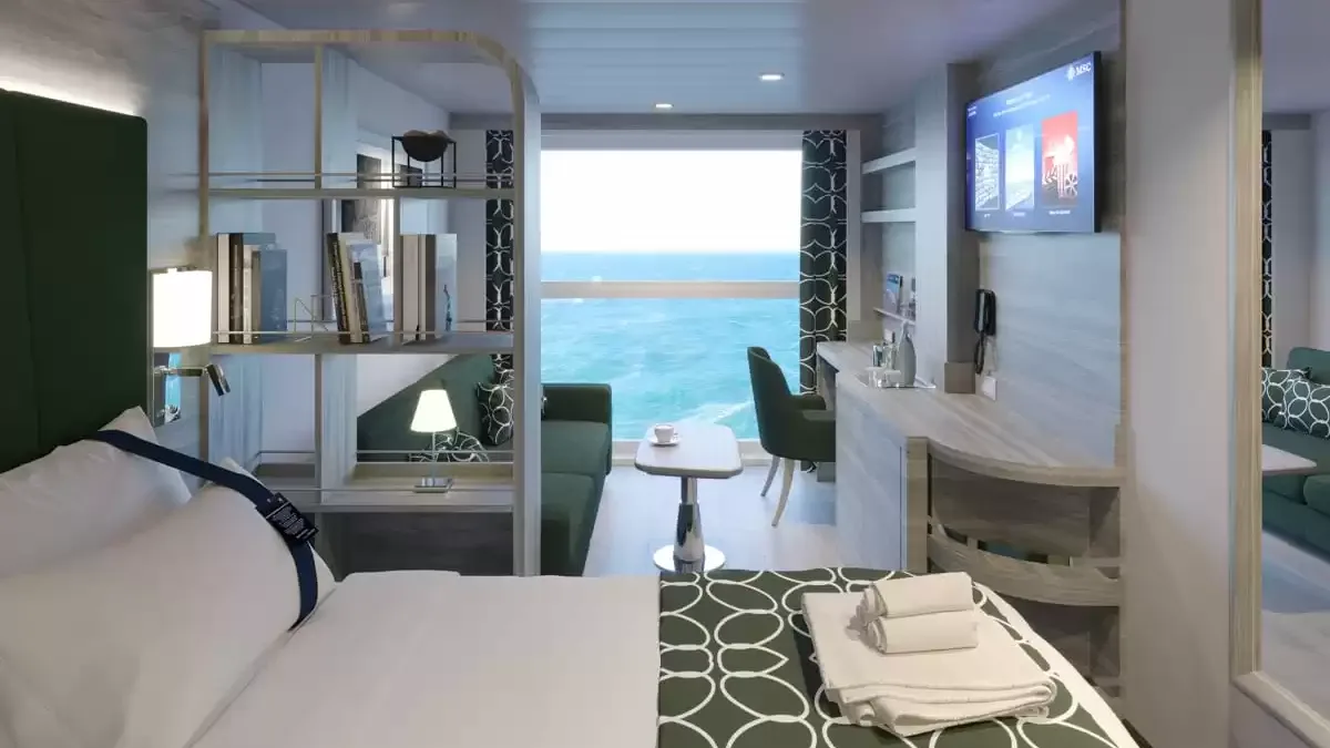 Une cabine à bord du MSC World Atlantic