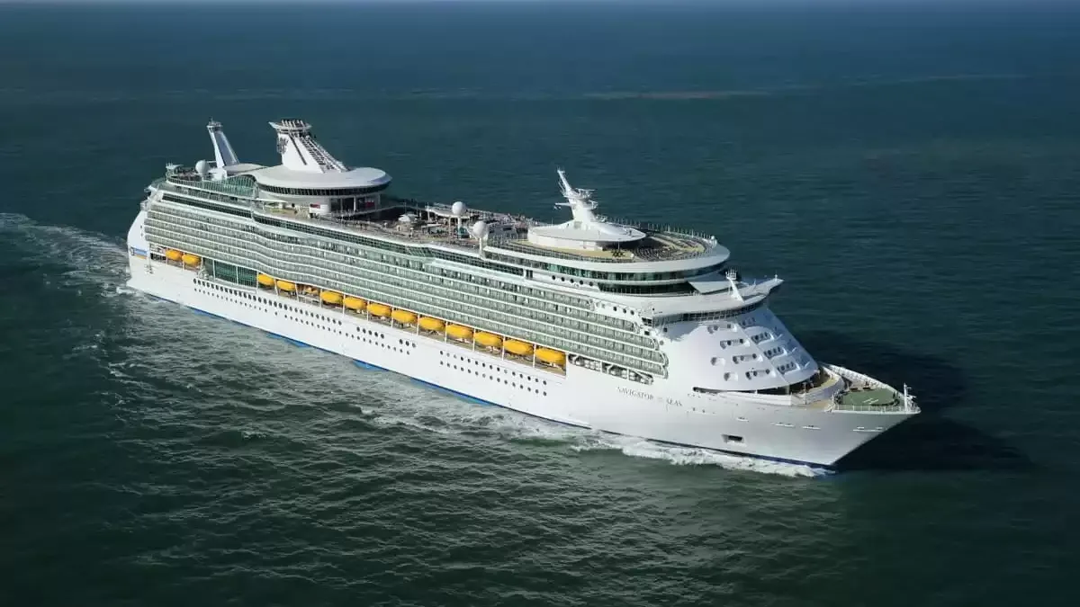 Le Navigator of the Seas en mer, vu du ciel