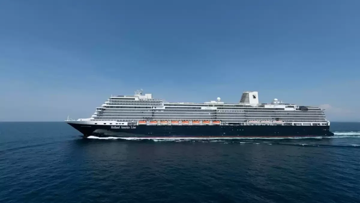 Le Nieuw Statendam en mer, vu du ciel