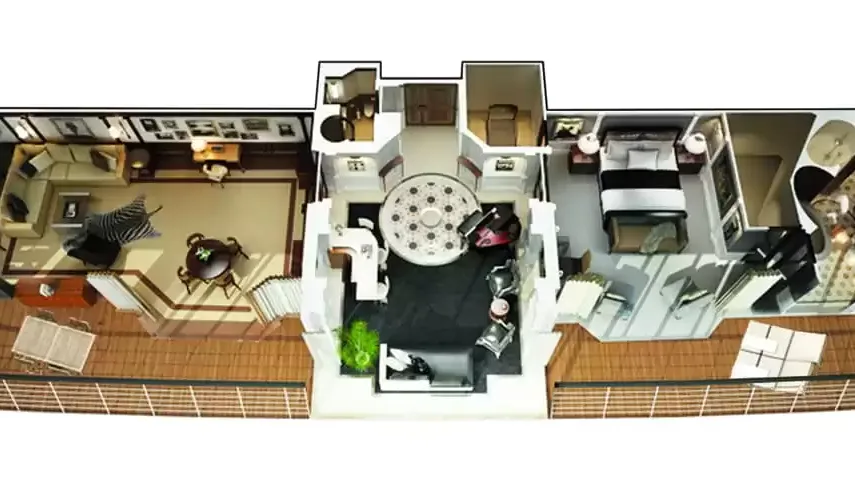 Une cabine à bord du Oceania Marina