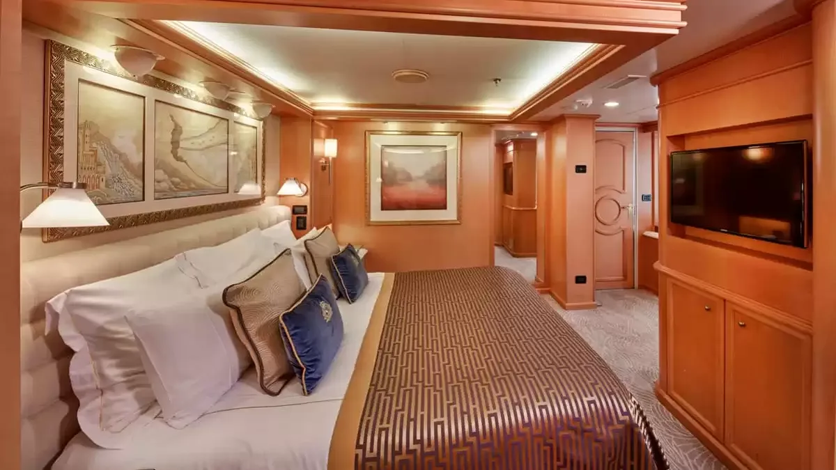 Une cabine à bord du Queen Elizabeth