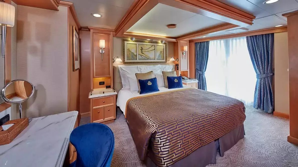 Une cabine à bord du Queen Elizabeth