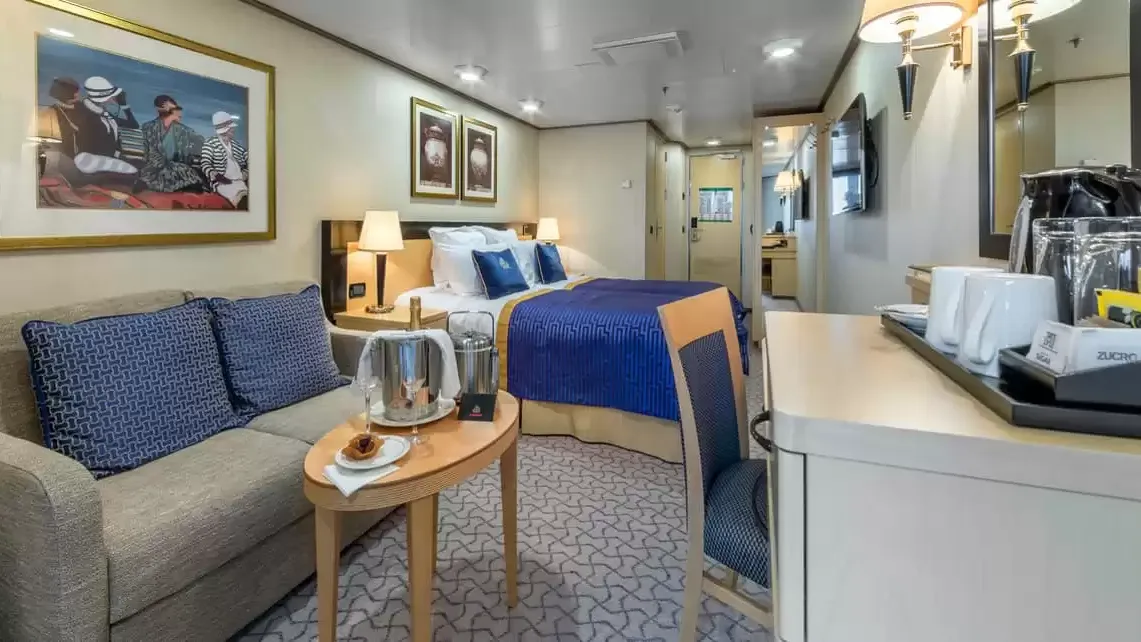 Une cabine à bord du Queen Elizabeth