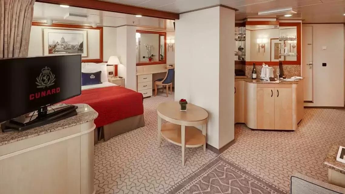 Une cabine à bord du Queen Elizabeth