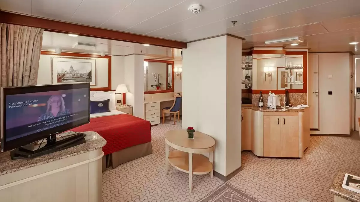 Une cabine à bord du Queen Elizabeth