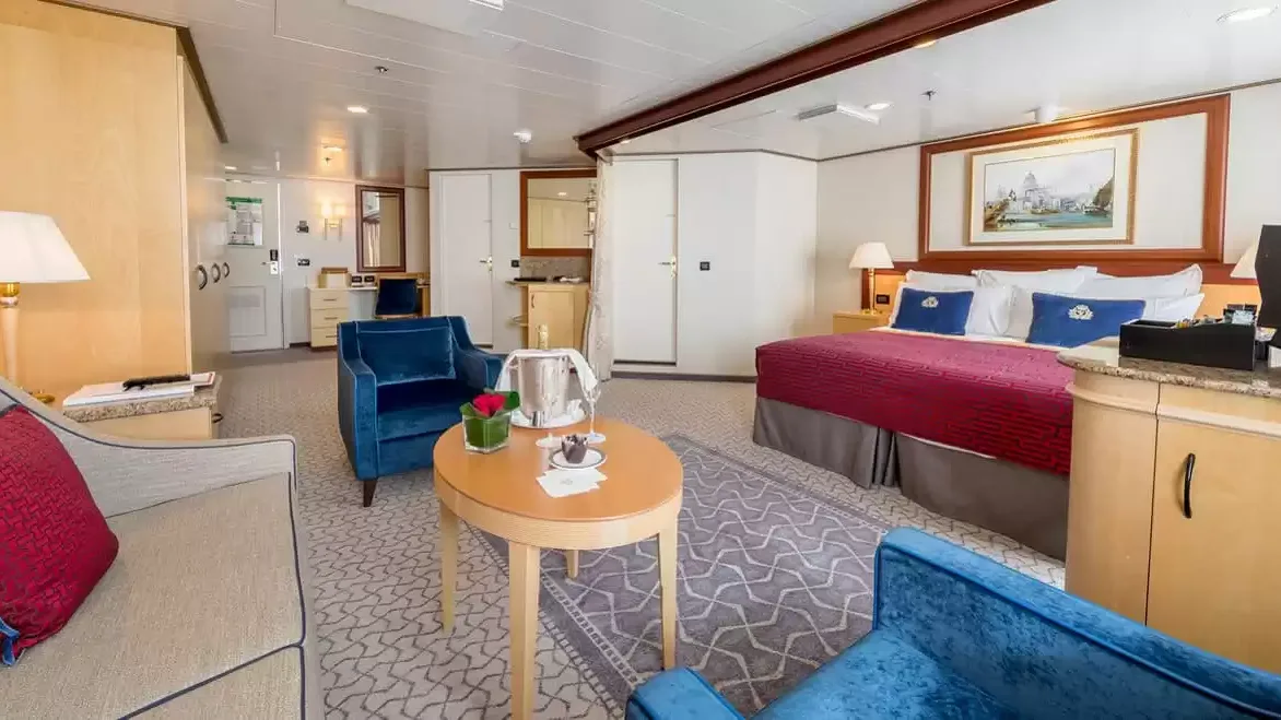 Une cabine à bord du Queen Elizabeth