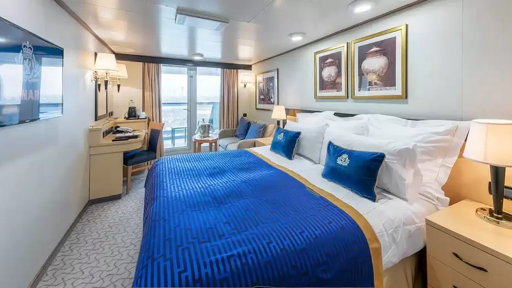 Une cabine à bord du Queen Elizabeth