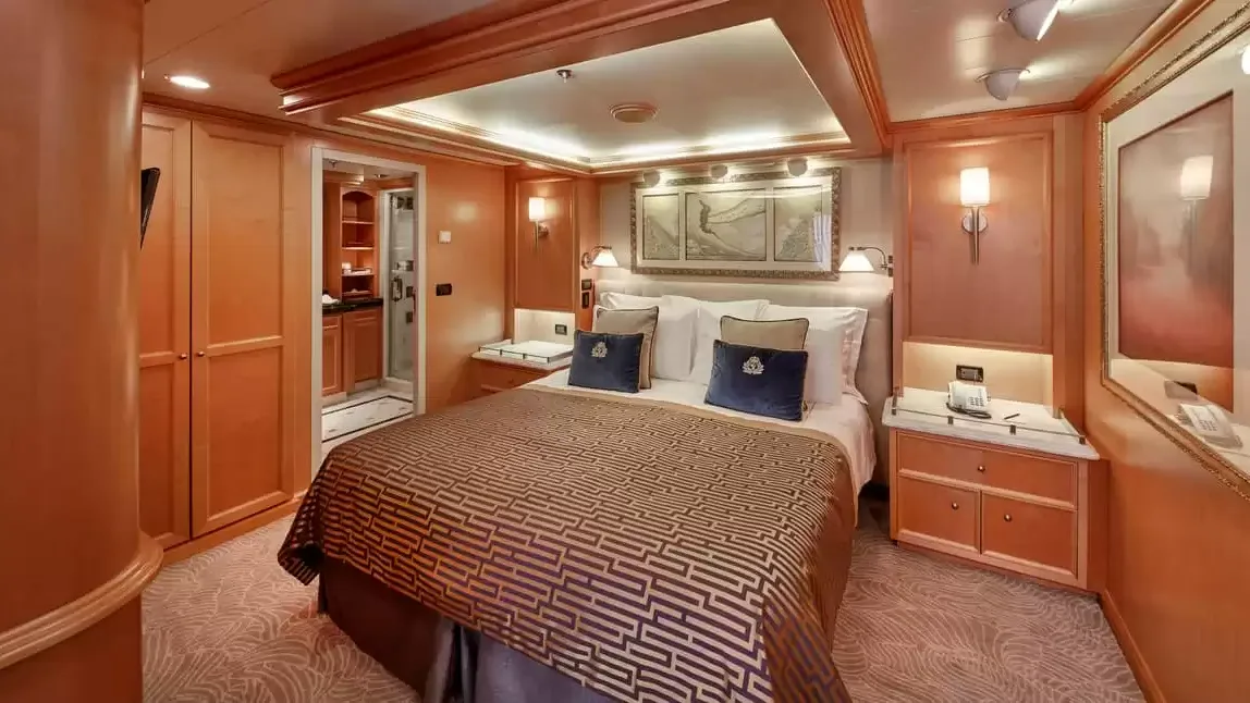 Une cabine à bord du Queen Elizabeth