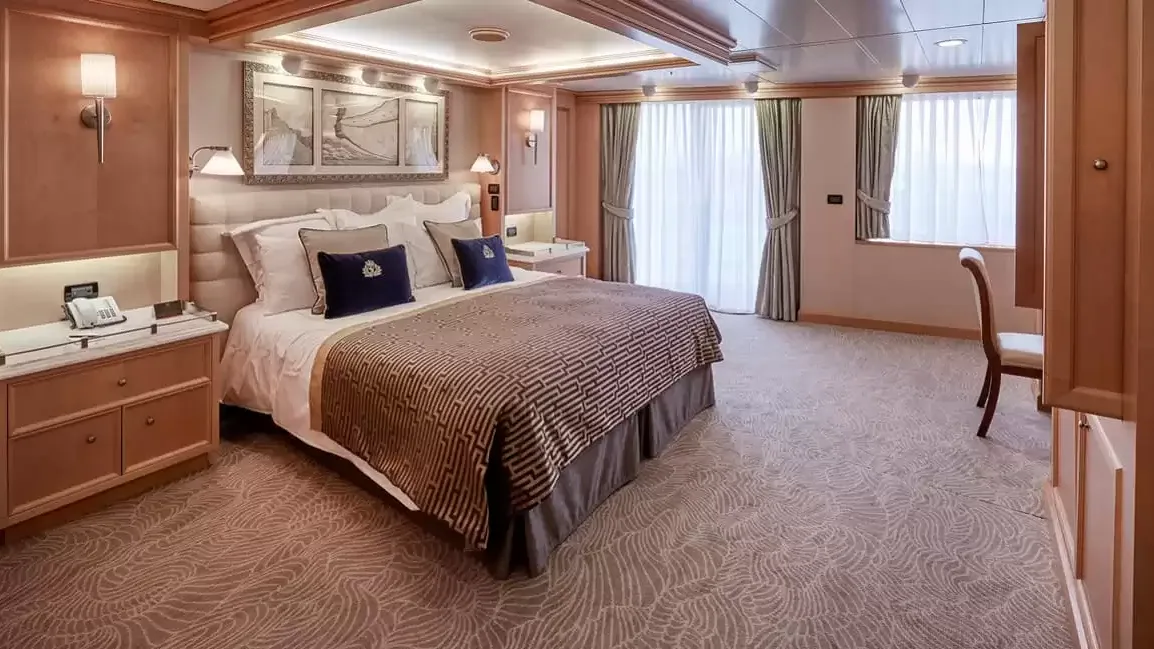 Une cabine à bord du Queen Elizabeth