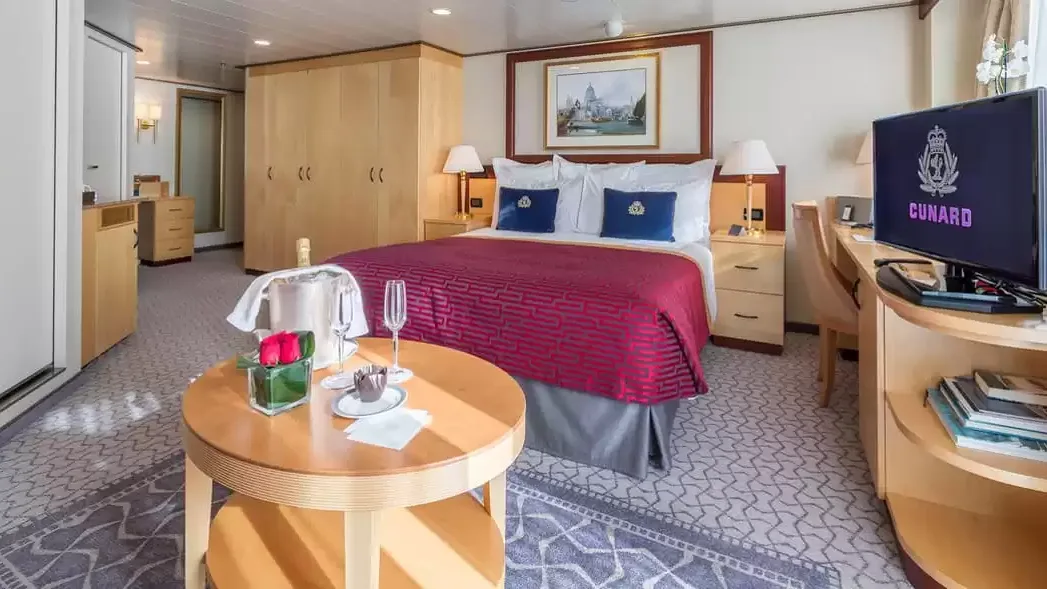 Une cabine à bord du Queen Elizabeth