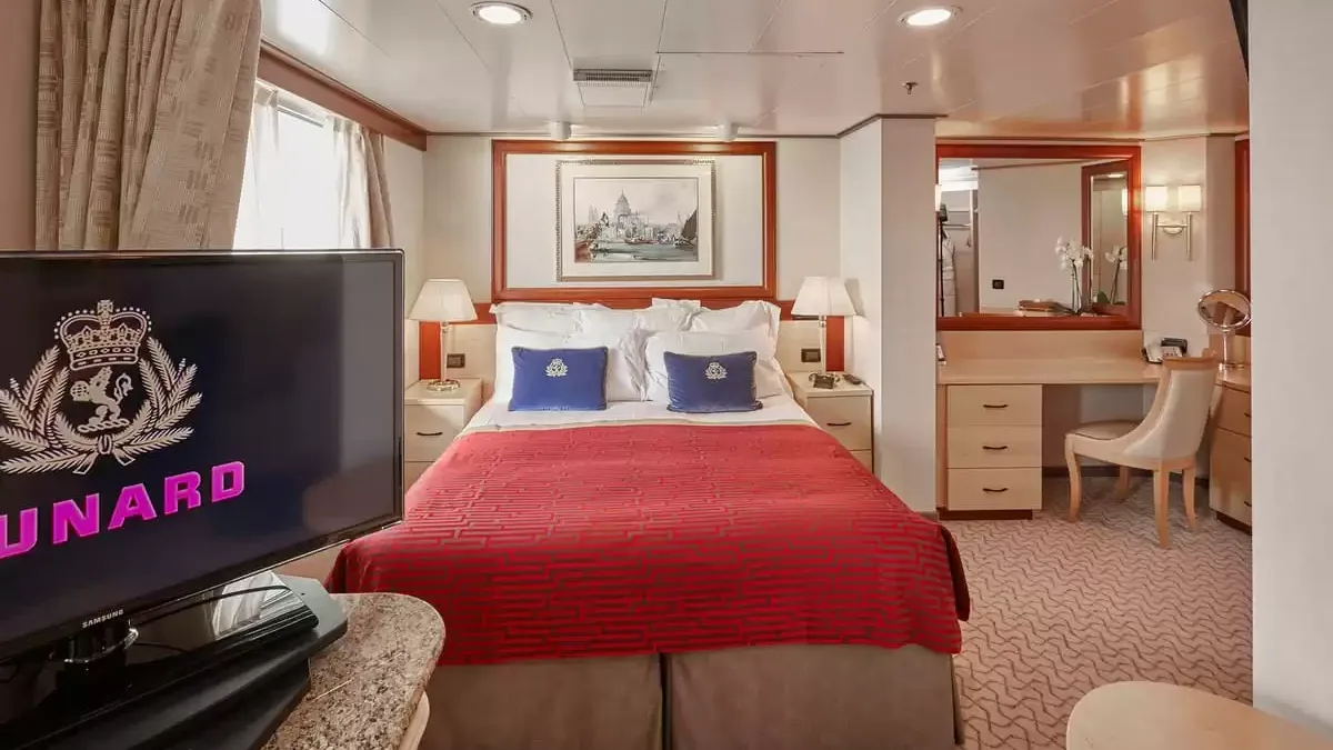Une cabine à bord du Queen Elizabeth