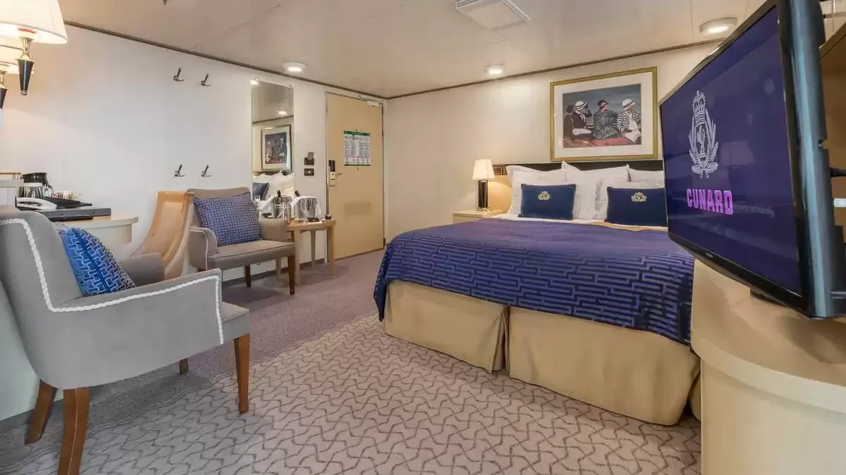 Une cabine à bord du Queen Elizabeth