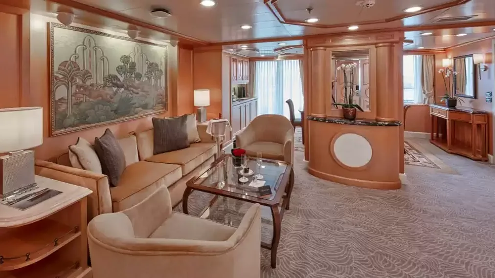 Une cabine à bord du Queen Elizabeth