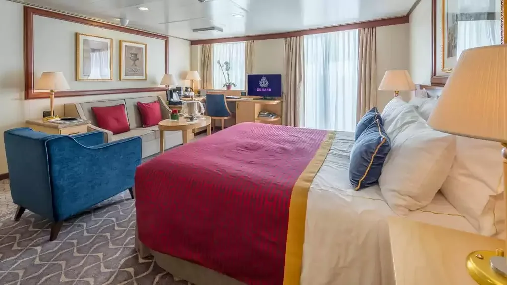 Une cabine à bord du Queen Elizabeth