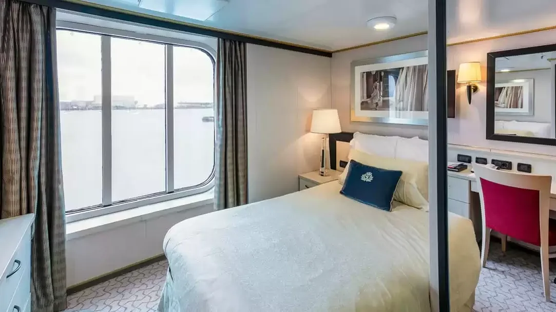 Une cabine à bord du Queen Elizabeth