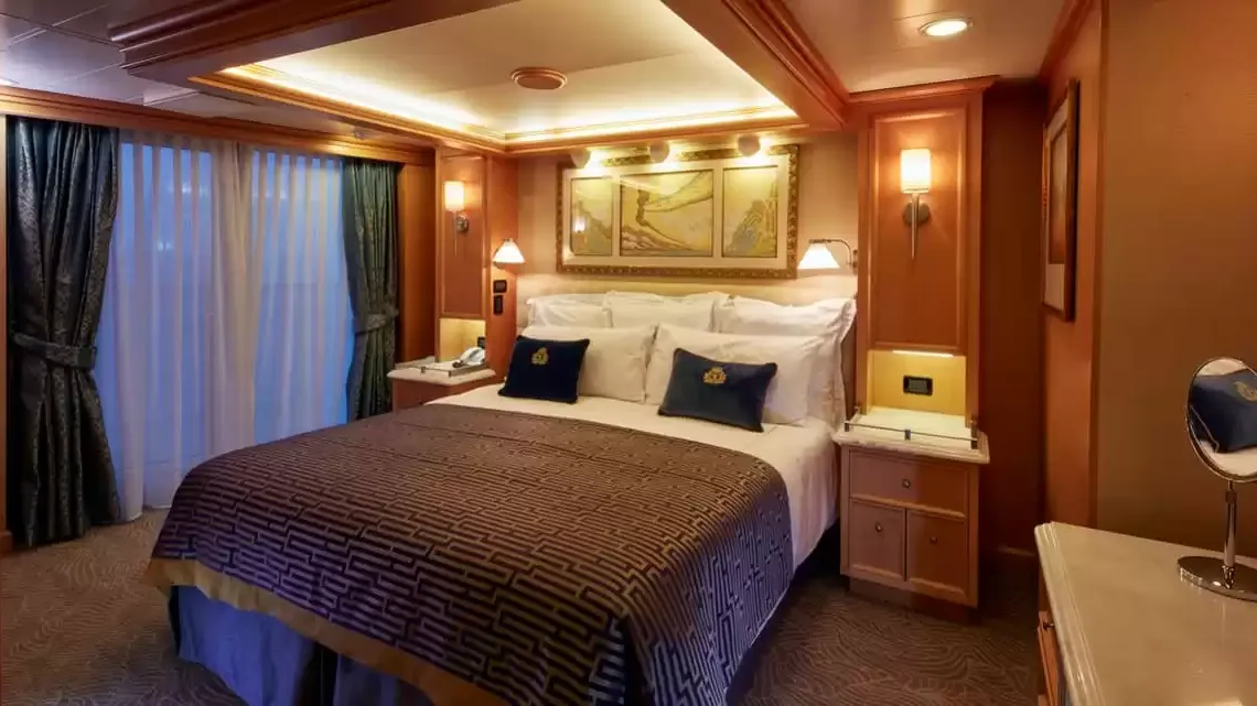 Une cabine à bord du Queen Elizabeth