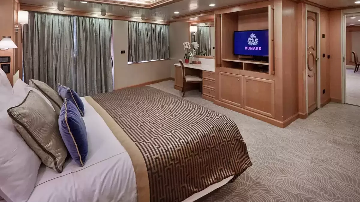 Une cabine à bord du Queen Elizabeth