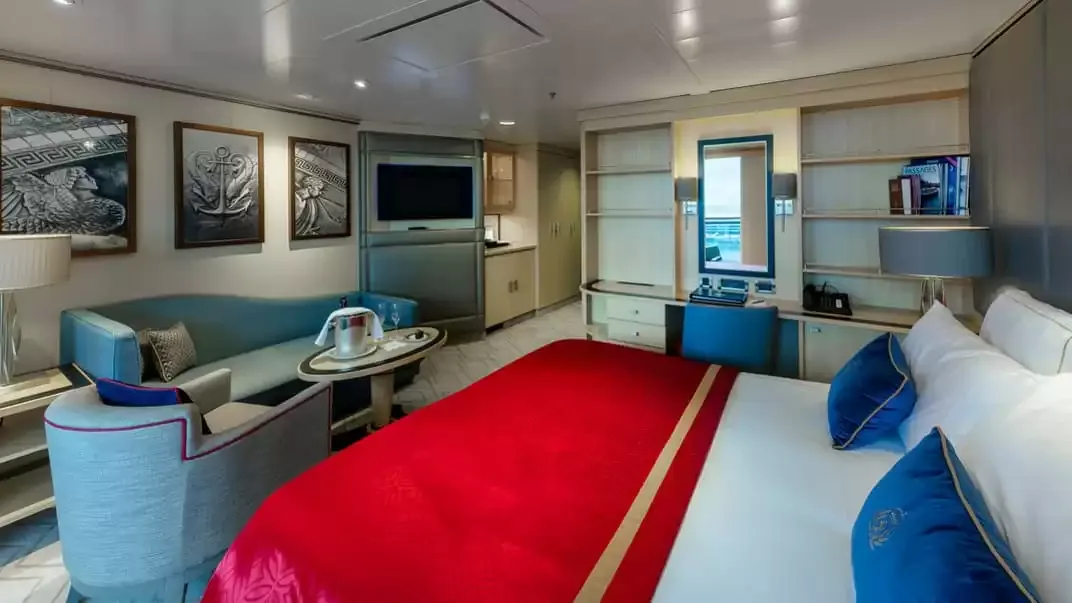 Une cabine à bord du Queen Mary 2