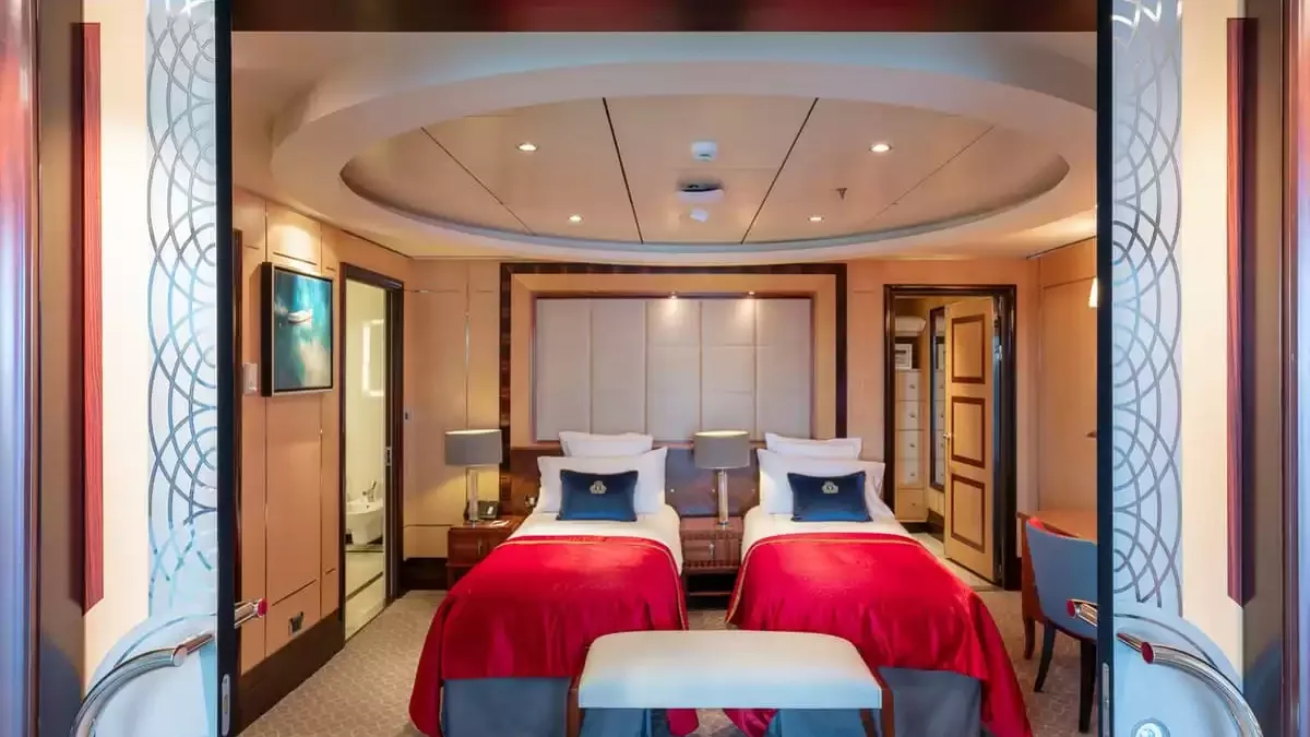 Une cabine à bord du Queen Mary 2