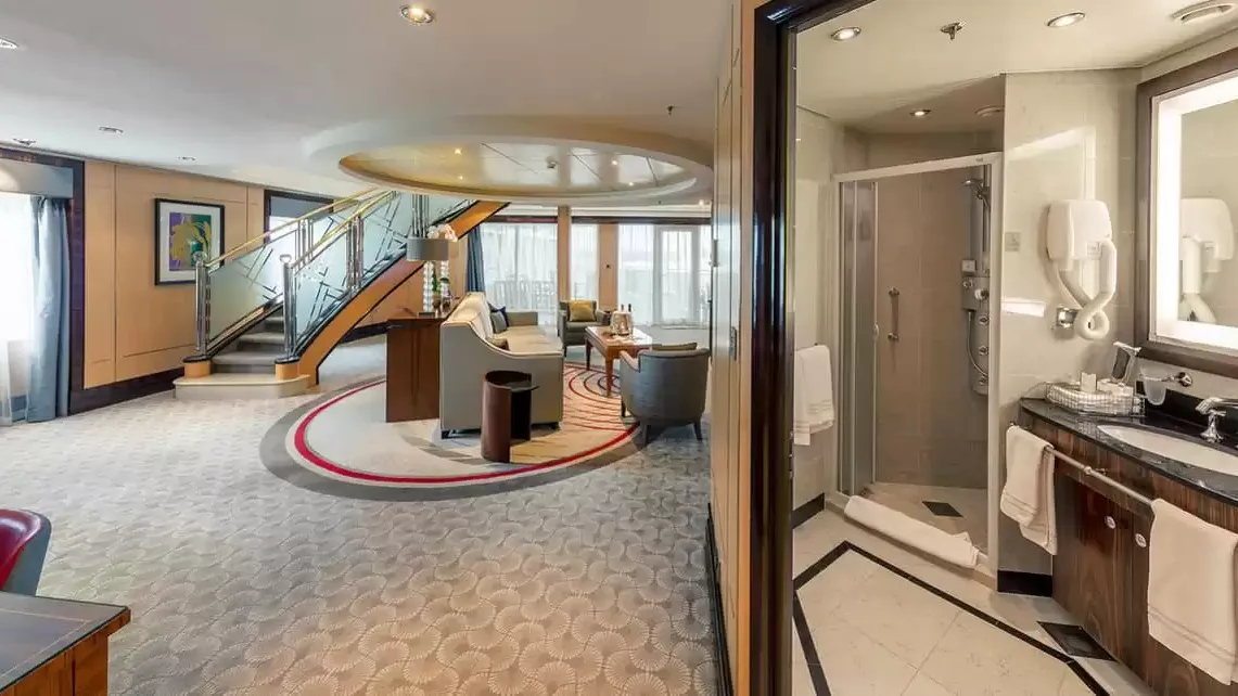 Une cabine à bord du Queen Mary 2