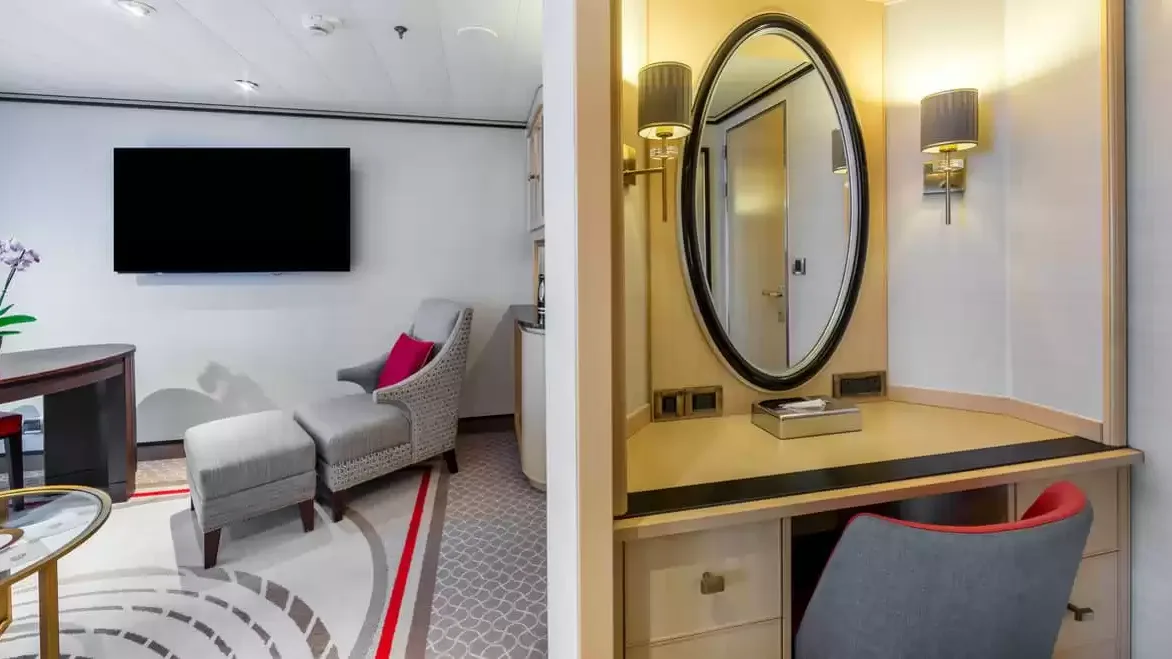 Une cabine à bord du Queen Mary 2