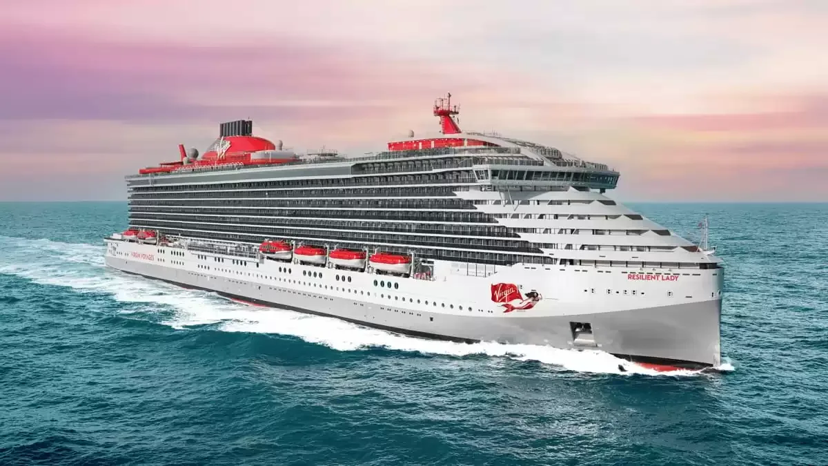 Le Resilient Lady en mer, vu du ciel