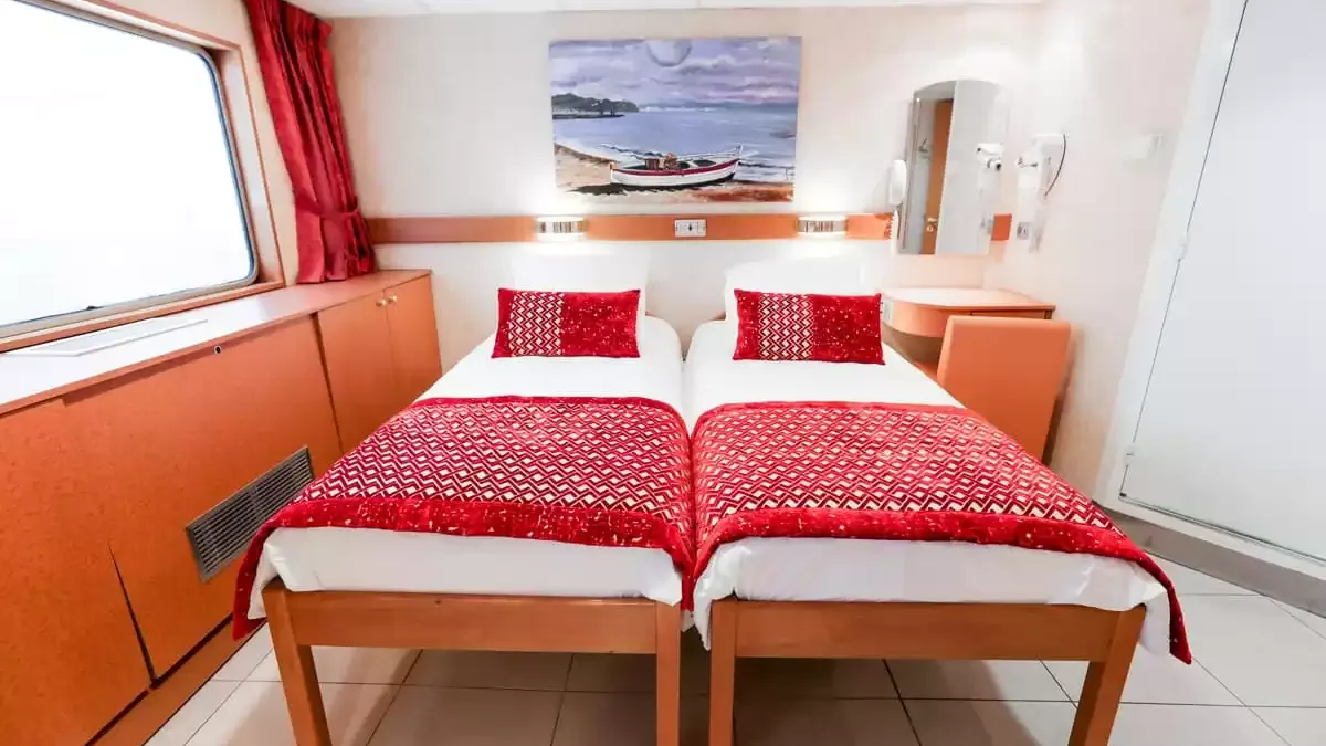 Une cabine à bord du Rhone Princess