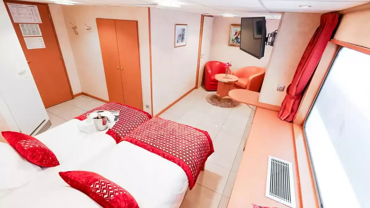 Une cabine à bord du Rhone Princess